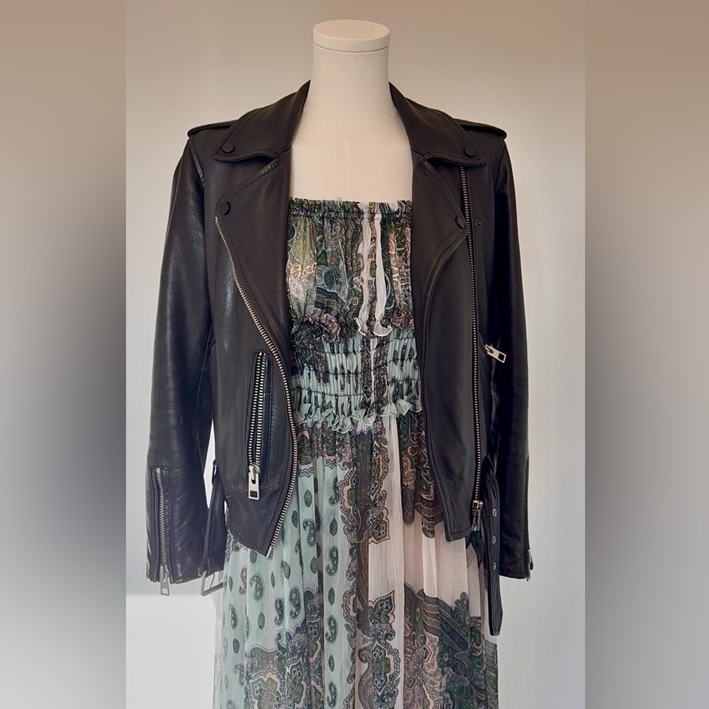 AllSaints Balfern Leather Biker Jacket - Picture 7 of 10